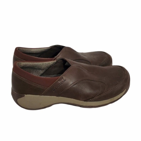 MERRELL ENCORE Q2 MOC BROWN LEATHER SHOE - Picture 8 of 8